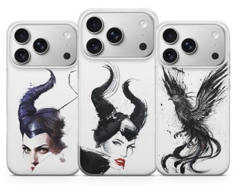 Maleficent Phone Case Sleeping Beauty Cover for iPhone 17, 16, 15, 14, 13 12 11 Pro, Pro Max fits iPhone E, Air, XR