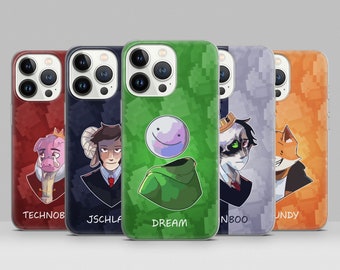 Dream SMP Phone Case Ranboo, Technoblade Cover for iPhone 15 14 13 12 11 Pro Max, Plus, XR, SE, Samsung S21 S22 S23 A51 A52 A53 A54, Pixel