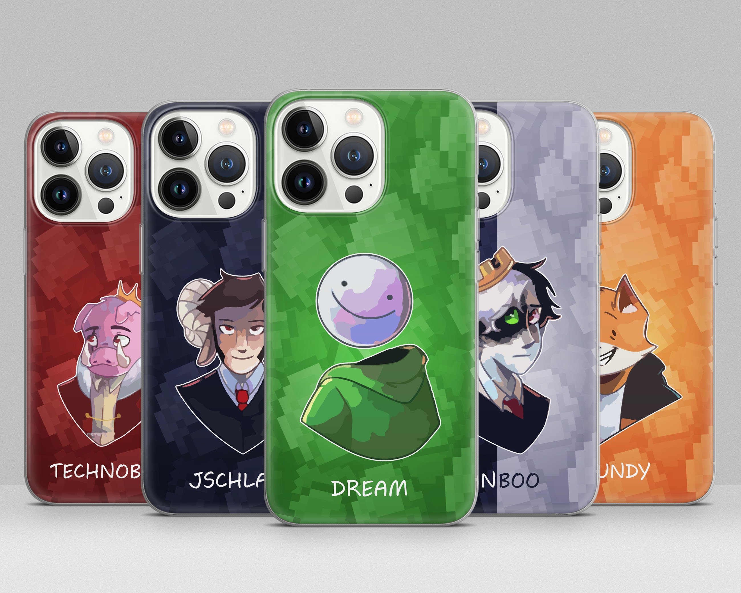 Dream SMP Phone Case Technoblade Dream George Sapnap Art Fit 