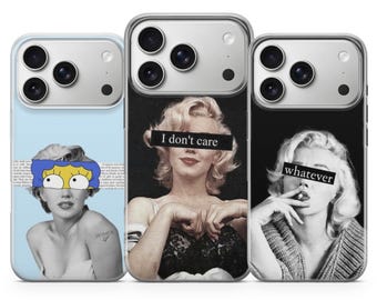 Marilyn Monroe Phone Case Norma Jean Quote Cover for iPhone 17, 16, 15, 14, 13 12 11 Pro, Pro Max fits iPhone E, Air, XR
