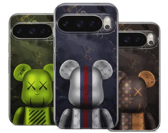 Robot Bear Phone Case Luxury Teddy Cover for Pixel 10A, Pro, XL and etc.
