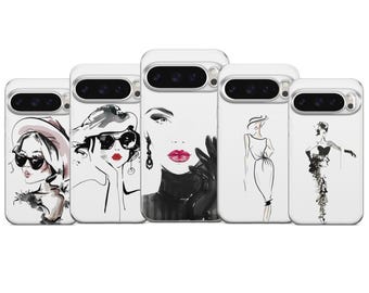 Parisian Women Phone Case Fashion Women Shopping Cover for Pixel 10A, Pro, XL and etc.