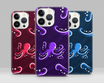Octopus Phone Case Kraken Squid Cover for iPhone 15 14 13 12 11 Pro Max, Plus, XR, SE, Samsung S21 S22 S23 A51 A52 A53 A54, Pixel