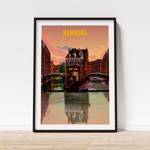 Hamburg poster Etsy.de