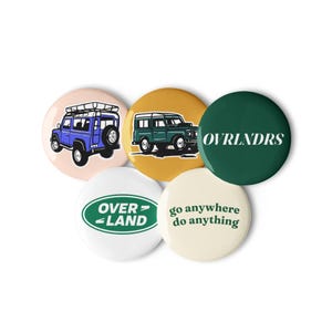 Touring Club OVRLNDRS Land Rover 4x4 Offroad 1.25in buttons (5 Pack Gift)