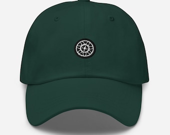 VW GTI Snowflake Wheel Field Green Adult Hat / Dad Hat