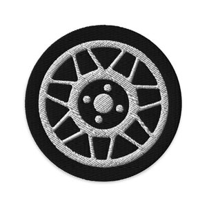 Snowflake Wheel Golf Embroidered Patch 3in GTI