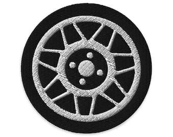 VW GTI Snowflake Wheel Embroidered Patch 3in