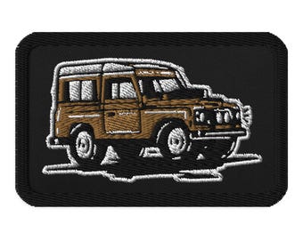 Overland Land Rovr Defendr Bahama Gold Rectangle Embroidered Patch 3.5″×2.25"