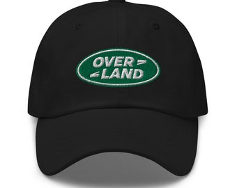Lnd Rovr Logo Overland Mariana Black Embroidered Adult Hat/Dad Hat