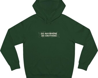 Go Anywhere Do Anything Topography Trident Green Hoodie