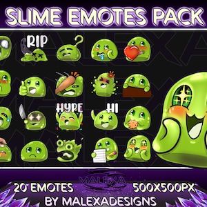Green Slime Emotes Pack, Green Color, Slime Emotes, Cute Slime, Twitch Emotes, Kick Emotes, P2U Emotes, Discord Emotes, Kawaii Slime