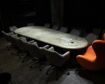 Conference Table "Drop of Concrete" By Solmaz Fooladi