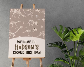Dinosaur Themed Birthday Poster, Dino Dig, Fossil Poster, Trex, Dinosaur Birthday, Fossils, Dinosaur Dig Party, Stegosaurus, Dino, FAN133