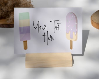 Ice Cream Food Cards, Birthday Cards Ice Cream Theme Birthday, Pastel Ice Cream, Ice Cream Party, Popsicle Party, Ice Cream,Food Tent FAN146