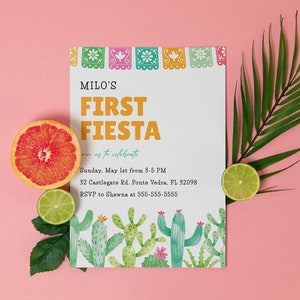 Fiesta Birthday, First Fiesta, Fiesta Party Invitation, Fiesta Invite, Cinco de Mayo Party, Fiesta Party, Birthday Invitation Fiesta, FAN145