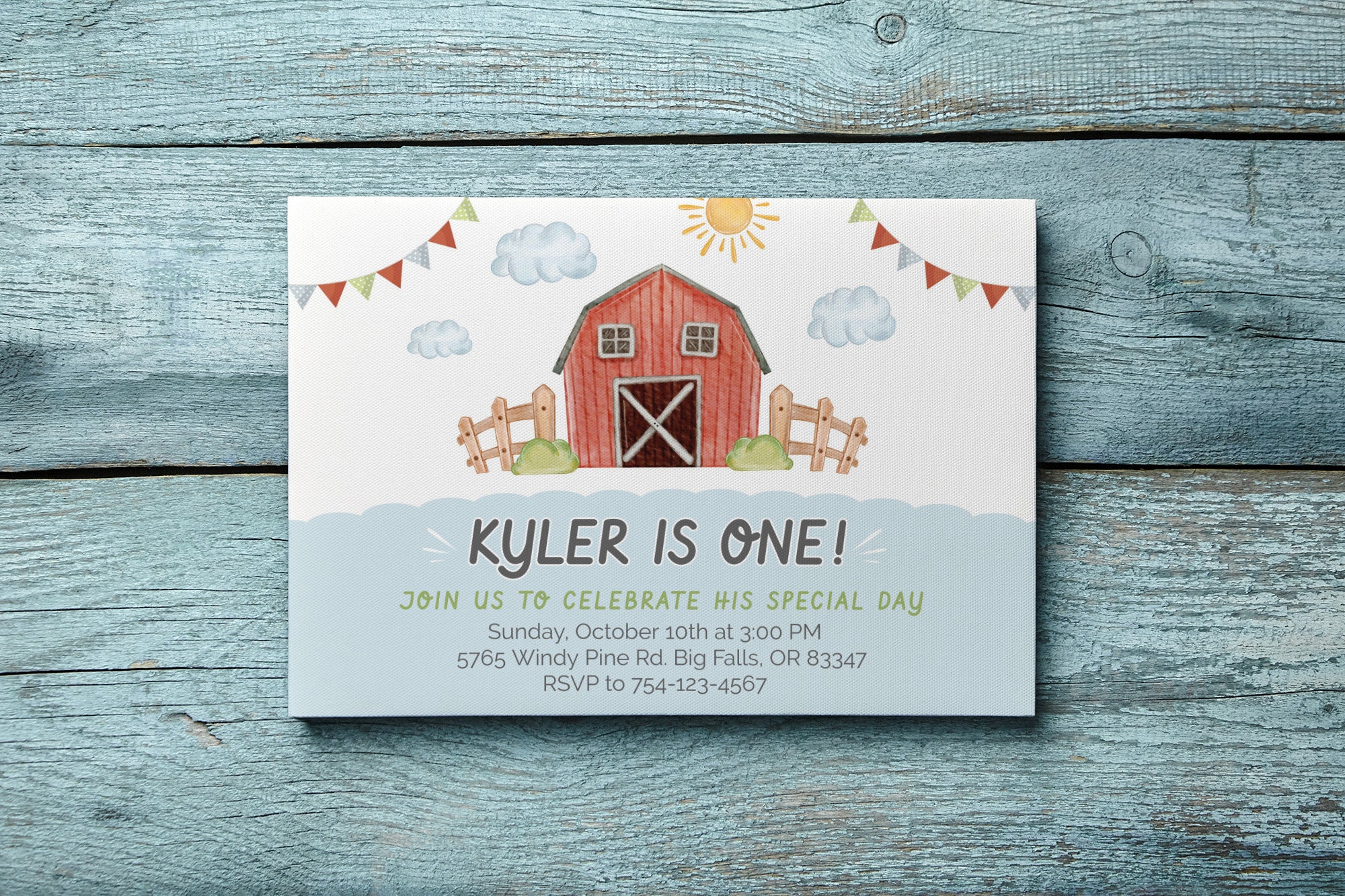 Editable Farm Animals Birthday Invitation, Boy Farm, Barnyard First ...