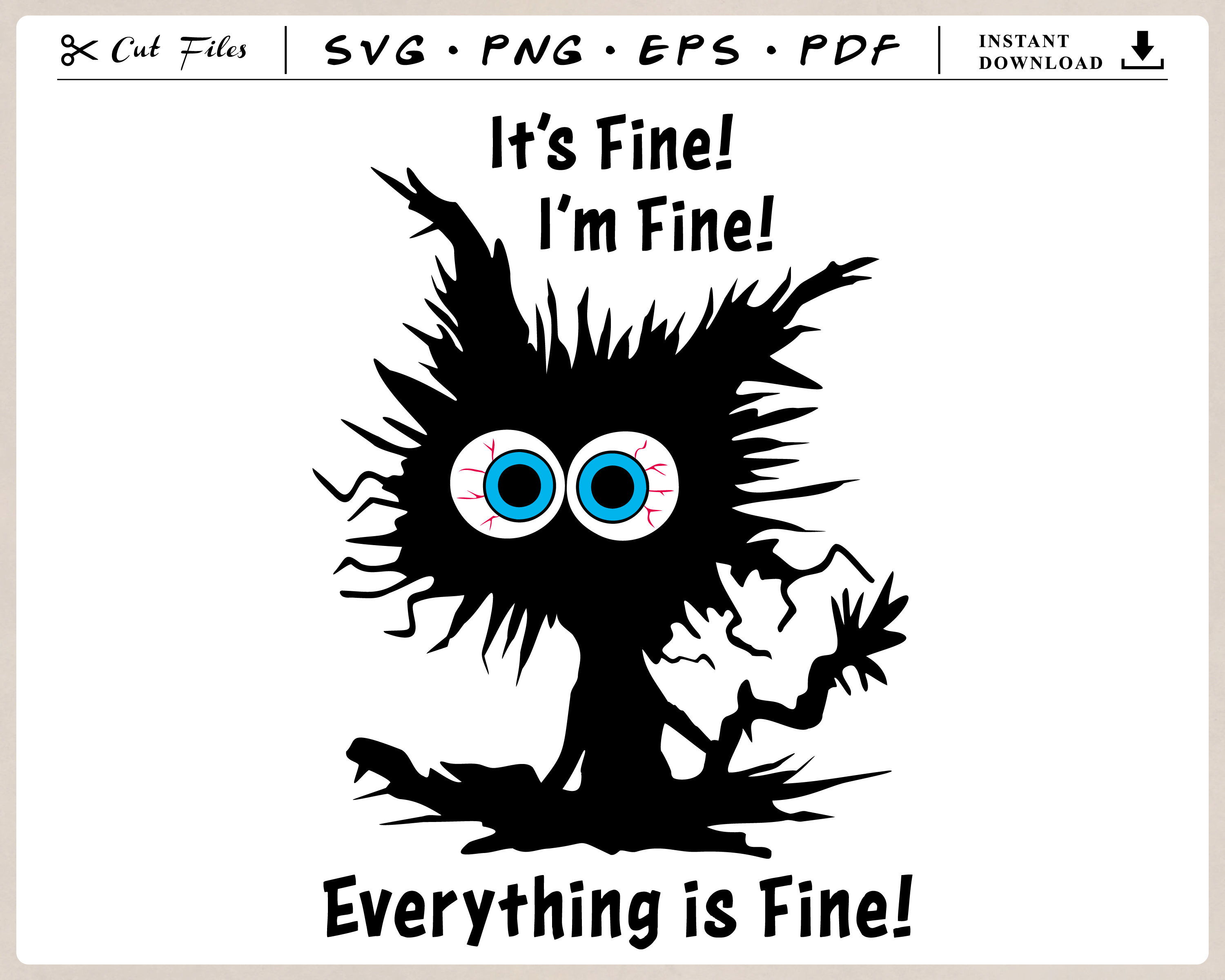 Im Fine Cat Svg Its Fine Im Fine Everything is Fine Svg - Etsy UK