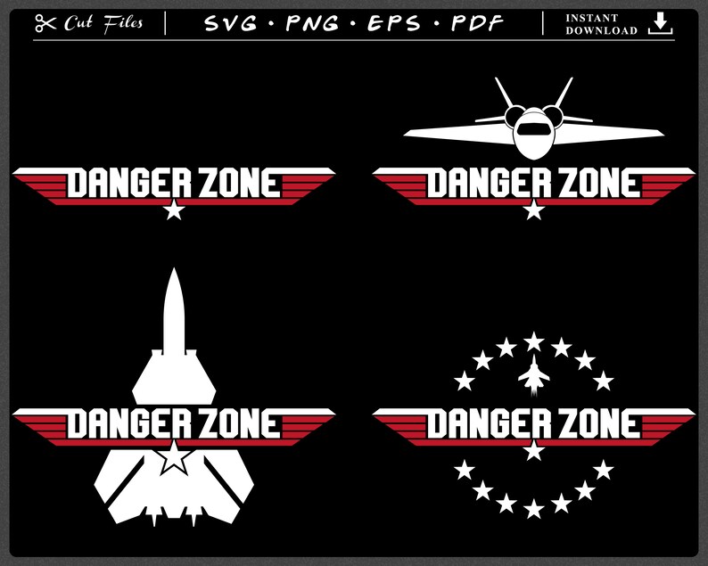 Danger Zone Svg Jet Fighter Svg Topgun Danger Zone Topgun Etsy