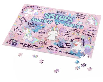 Sister Gift Puzzle Sister Birthday Unicorn Gift for Girl Affirmation for Girl Puzzle for Kids Unicorn Birthday Gift Unicorn Puzzle for Girls