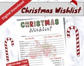 Christmas Wishlist, Holiday Gift Exchange List, Holiday Gifts List, Secret Santa, Family and Friends Holiday Activity, Gift Questionnaire
