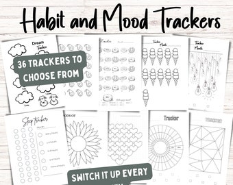 Printable Journal Bundle Digital Planner and Journal Templates PDF Planner Premade Template Journal Pages Trackers Journal Template Undated