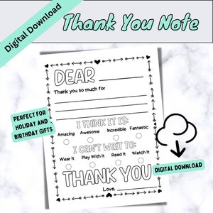 Notas de agradecimiento para niños, notas para colorear de vacaciones y cumpleaños, complete la tarjeta de agradecimiento negra, carta de agradecimiento, notas de regalo de agradecimiento