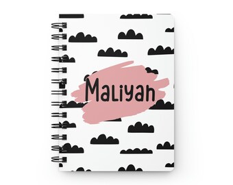 Custom Notebook Personalized Notebook for Girls Birthday Party Favors for Girls Girl Notebook for Kids Back to School Gift Cute Note