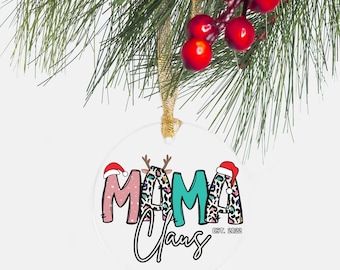 Regalo de mamá Nueva mamá Recuerdo de Navidad Regalo Adorno personalizado Regalo de mamá Regalo de madre personalizado Regalo de adorno de mamá de Navidad Regalo Adorno de madre de Navidad