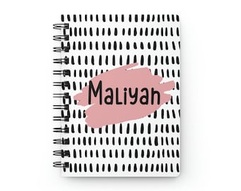 Custom Notebook Personalized Notebook for Girls Birthday Party Favors for Girls Girl Notebook for Kids Back to School Gift Cute Note