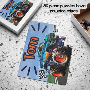 Monster Truck Boy Puzzle Gift Boy Custom Puzzle Name Puzzle Gift Monster Truck Birthday Puzzle Personalized Puzzle Monster Truck Puzzle Boy image 6