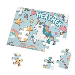 Custom Puzzle Name Puzzle Unicorn for Girl Magical Gifts Unicorn Puzzles for Kids Unicorn Birthday Gift Unicorn Puzzle for Girls Customized