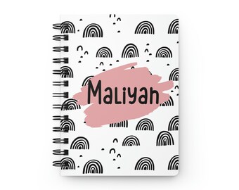 Custom Notebook Personalized Notebook for Girls Birthday Party Favors for Girls Girl Notebook for Kids Back to School Gift Cute Note