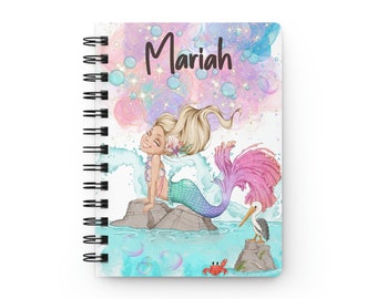 Mermaid Gifts for Girls Custom Kid Notebook Mermaid Birthday Mermaid Party Favors Mermaid Journal Mermaid Notebook Personalized Notebook