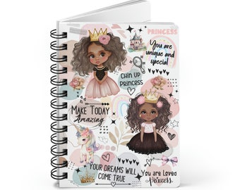 Black Princess Notebook Personalized Black Girl Gifts Black Girl Princess Black Girl Birthday Black Girl Book Black Girl Magic Party Favors