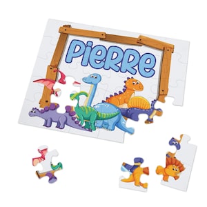 Boy Puzzle Gift Boy Custom Puzzle Name Puzzle Gift Dinosaur Puzzle Kids Dinosaur Birthday Puzzle Personalized Puzzle Personal Gift for Boy