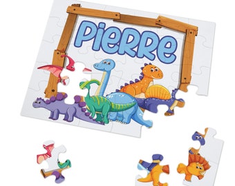 Rompecabezas de niño regalo niño rompecabezas personalizado nombre rompecabezas regalo dinosaurio rompecabezas niños dinosaurio cumpleaños rompecabezas personalizado regalo Personal para niño