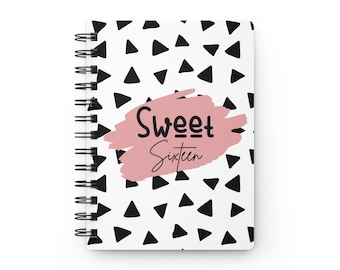 Sweet Sixteen Gifts for Girls Custom Notebook Personalized Notebook for Girls Birthday Party Favors for Girls Girl Notebook for Kids