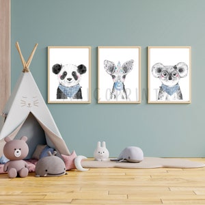 Baby Boy Room Decor Kids Room Decor Nursery Decor Nursery Art Nursery Baby Animal Prints Kid Wall Art Baby Shower Gift Art Nursery Kid Decor