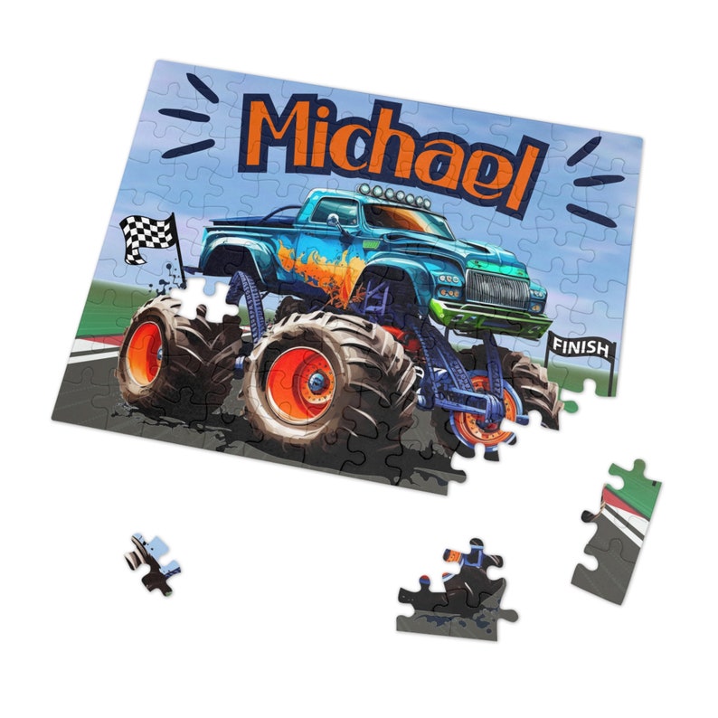 Monster Truck Boy Puzzle Gift Boy Personalized Puzzle Monster Truck Puzzle Boy