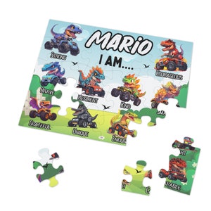 Dinossauro menino quebra-cabeça presente menino quebra-cabeça personalizado nome quebra-cabeça presente dinossauro aniversário quebra-cabeça personalizado dinossauro quebra-cabeça menino afirmações