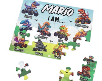 Dinosaurio Niño Rompecabezas Regalo Niño Personalizado Rompecabezas Nombre Rompecabezas Regalo Dinosaurio Cumpleaños Rompecabezas Personalizado Dinosaurio Rompecabezas Niño Afirmaciones