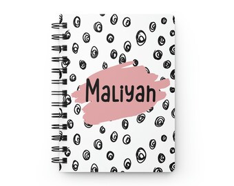 Custom Notebook Personalized Notebook for Girls Birthday Party Favors for Girls Girl Notebook for Kids Back to School Gift Cute Note