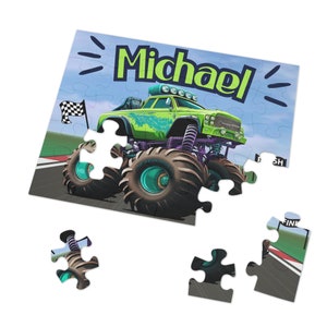 Monster Truck Boy Puzzle Gift Personalized Puzzle Monster Truck Puzzle Boy