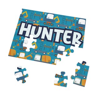 Custom Construction Truck Boy Puzzle Gift Boy Custom Puzzle Name Puzzle Gift Construction Truck Birthday Puzzle Personalized Puzzle Boy