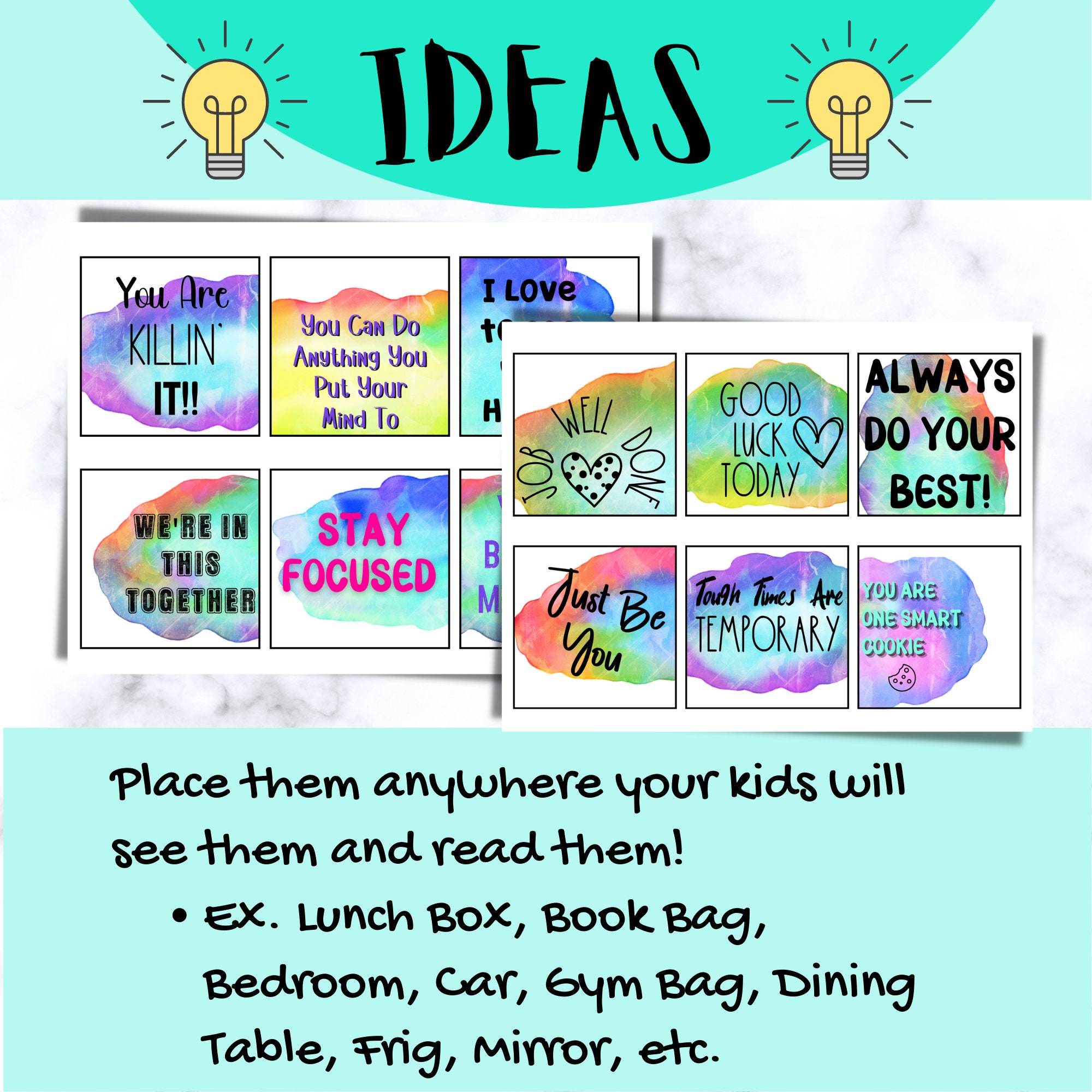 52 Positive Affirmation Cards For Kids, Motivational Lunch Box Notes For Kids Classroom Calming Corner Items, Boho Affirmations For Classroom, Unique Stocking Stuffers For Children - View #10