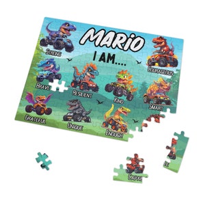 Dinossauro menino quebra-cabeça presente menino quebra-cabeça personalizado nome quebra-cabeça presente dinossauro aniversário quebra-cabeça personalizado dinossauro quebra-cabeça menino afirmações