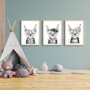Katzenliebhaber Kinderzimmer Dekor Kinderzimmer Dekor Kinderzimmer Animal Prints Kinder Wand Kunst Baby Shower Geschenk Kid Decor Katzenliebhaber Geschenk