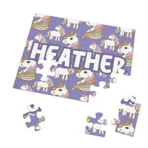 Custom Puzzle Name Puzzle Unicorn for Girl Magical Gift Unicorn Puzzles for Kids Unicorn Birthday Gift Unicorn Puzzle for Girls Customized