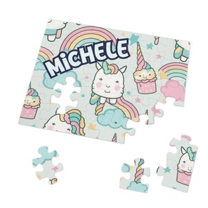 Custom Puzzle Name Puzzle Unicorn for Girl Magical Gift Unicorn Puzzles for Kids Unicorn Birthday Gift Unicorn Puzzle for Girls Customized